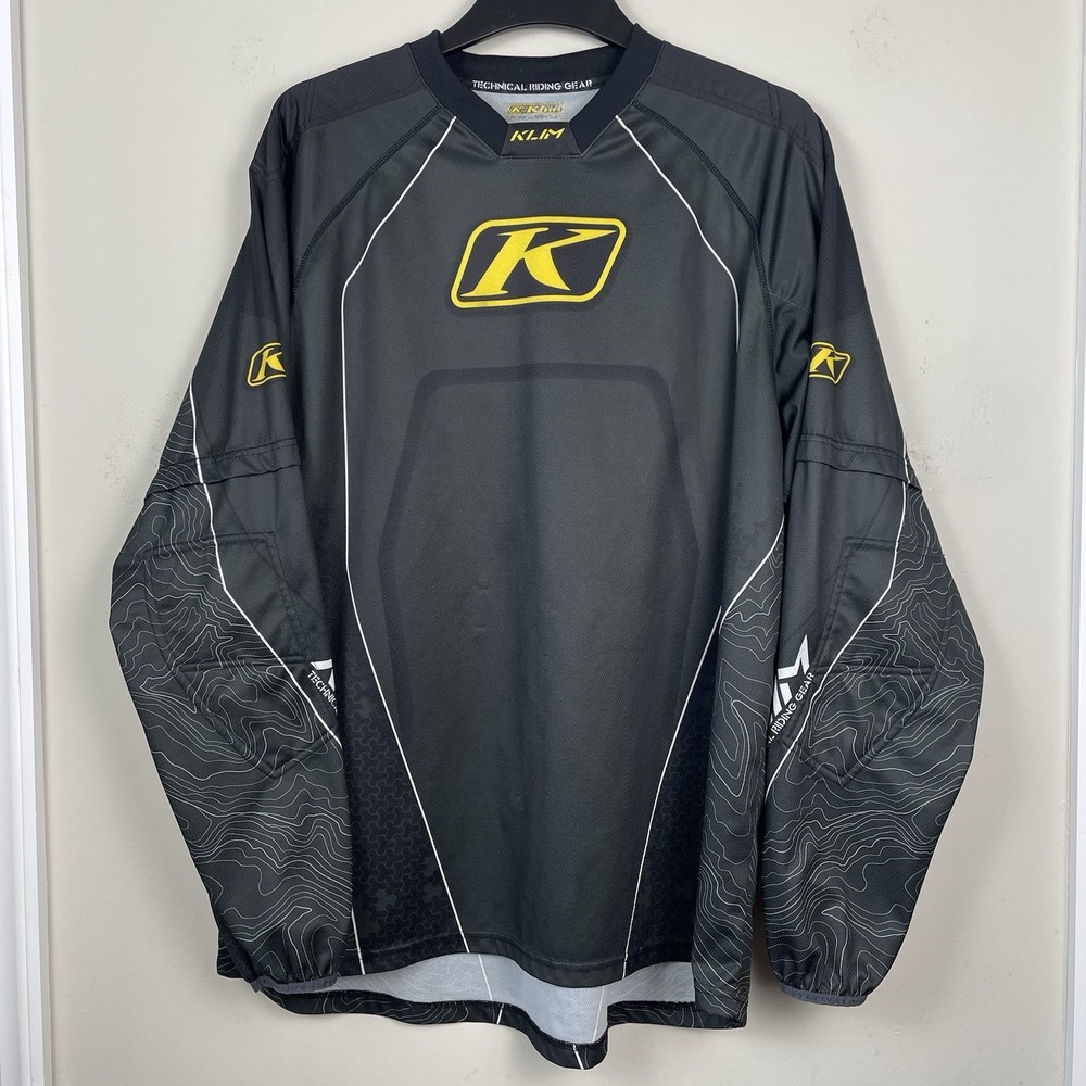 KLIM Motocross Racing Jersey Men XXL Black Yellow Technical Riding Gear Gorpcorp